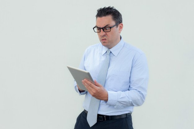 man shocked at headline